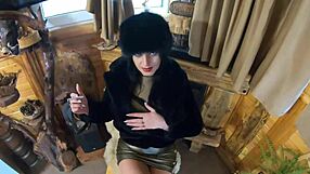 Milfycalla's Deep Blowjob in Fur Coat and Shiny Boots