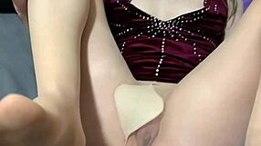 Virgin in pantyhose getting fucked hard through a hole in the pantyhose doggystyle footjob blowjob with pantyhose