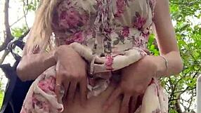 Asian Girl Exposes Herself On The Mountain, Masturbating To A Squirting Climax.