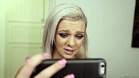 Ashley Adams sees Jessy Jones deepthroat and fuck through webcam