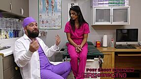 Misty Addams Yearly Physical with Close-Up Anal Finger in Latex Gloves