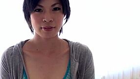 I love how Saki Aoyama blows my hard cock with her big tits.