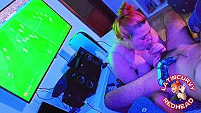 Stepsister, stop playing PS5 and fuck me non-stop with your big tits.