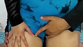 curvy mature woman competes with young man in intense oral challenge