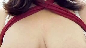 Big boobs striptease captivates her online fans