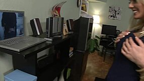 Blonde Mom Stacey Saran Fucked By Her Boy In Lingerie Shoes