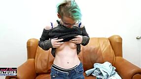 EXOTIC NERDY COED RAVEN GETS HER WET TWAT FINGERED AND HER ASS FUCKED