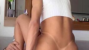 beautiful athletic girl gives it to big dick in backyard, first time exhibition