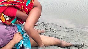 bangladeshi bowdi with her boyfriend in an open place