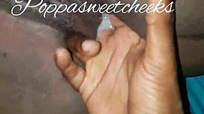 Ebony BBW Receives A Creampie Surprise During Fingering And Squirting Masturbation.