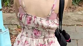 Asian Girl Exposes Herself On The Mountain, Masturbating To A Squirting Climax.