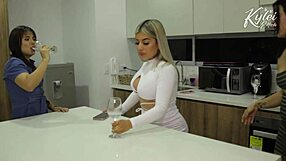 Kylei Ellish Naty Delgado And Karol Duke Lick Wet Pussies After Party Threesome