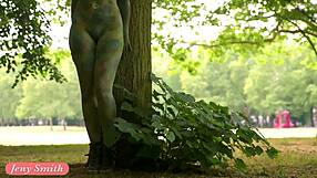 Watch Jeny Smith Strip Naked Outdoors, Ripping Clothes and Showing Body Art!