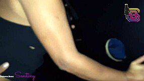 Hot woman sucking big black cock in public