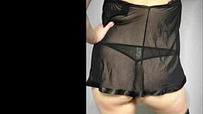 the black model sexgirl29 poses in lingerie for a solo shoot