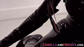 shemale in latex: 'want me to bang you?'