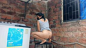 My Slutty Neighbor In The Yard Showing Her Pussy - Under Her Dress