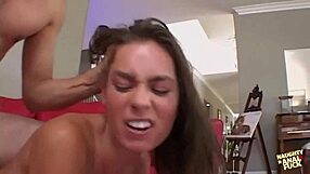 Cowgirl Loving Latina Enjoys Spanking on Her Big Booty During Blowjob.