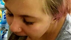 This blowjob at work involves a big black cock