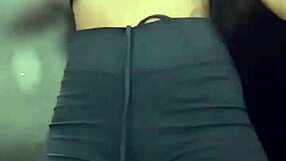 the hot girl gets her pussy licked in the crowded bathroom