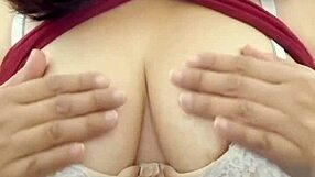 Big boobs striptease captivates her online fans