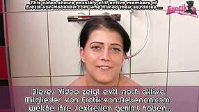 german teen's first time getting pissed and creampied in group.