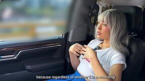 Beautiful Tattooed Latina Aradiahellx Experiences Multiple Orgasms in Public Car