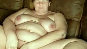 Moaning milf screams loudly while getting fucked hard in her pink thong, leading to a creampie.