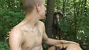 nasty sleazy amateurs getting wild in forest scene 4. watch this couple banging hard outdoors!