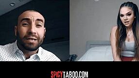 Horny stepdaughter has naughty video call with stepdad