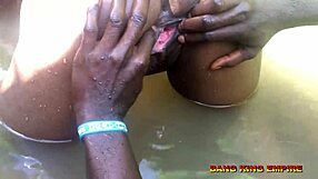 ebony milf boned in african village