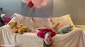 Tiny 18+ Girl Shaved and Naughty in Solo Masturbation