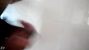 Me jerking my black cock, sexy indian jizz flowing everywhere