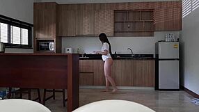 I noticed my stepsister hinting at sex during our fancy breakfast, leading to intense fucking