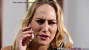 blonde teen's ass rimmed by girl in lesbian scene