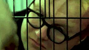 Milf Rides Bbc And Cuckolds Caged Loser In Interracial Bound Scene