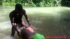 ebony milf boned in african village