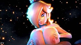 Rosalina and Peach Titfuck Action, So Hot!