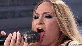 Natural Big Tits Blonde Takes On Doggystyle Machine Fuck With Wild Intensity