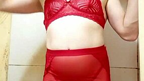 little one in lingerie teasingly shows cute little thing