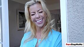 Lovely Milf Caresses Hunky Guy's Huge Cock