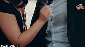 horny brunette fulfills desires with muff diving