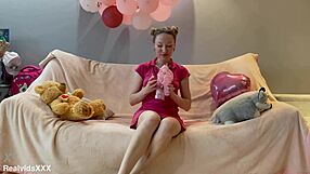 Tiny 18+ Girl Shaved and Naughty in Solo Masturbation