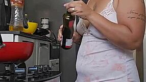 Pregnant woman showing off her big curves, wanna see?