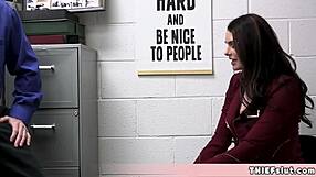 Elegant brunette caught shoplifting in a surprising reality moment!