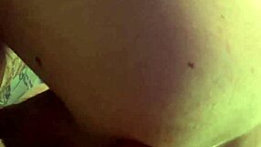 Anal stretching with massive horse cock dildo close up