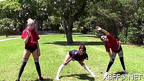 Teens toy with eager wet slits