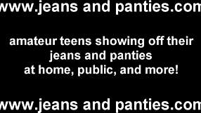 Girl Next Door Needs Help Undressing Tight Skinny Jeans