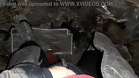 Village Girl Masturbates with Passion in a Chilly Barn