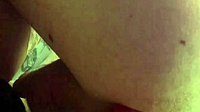 Anal stretching with massive horse cock dildo close up